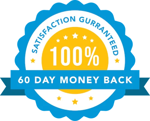 60-day money-back guarantee badge